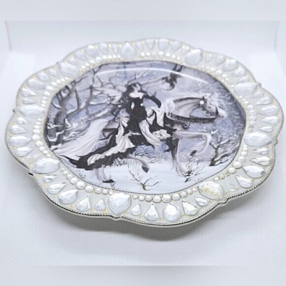 ICE PRINCESS FANTASY ART COLLECTOR PLATE BY NENE THOMAS, CRYSTAL ENCHANTMENT - Picture 6 of 6